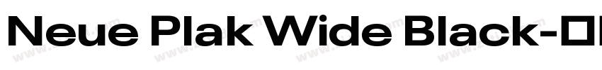 Neue Plak Wide Black字体转换